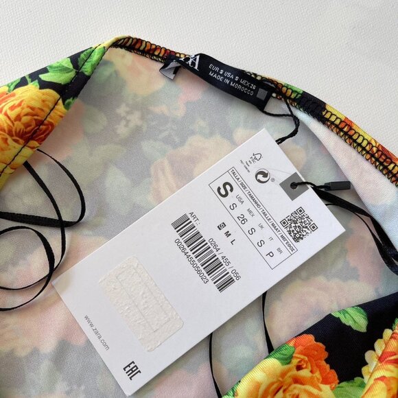 NWT Zara 70s Floral Bodysuit - Picture 9 of 12